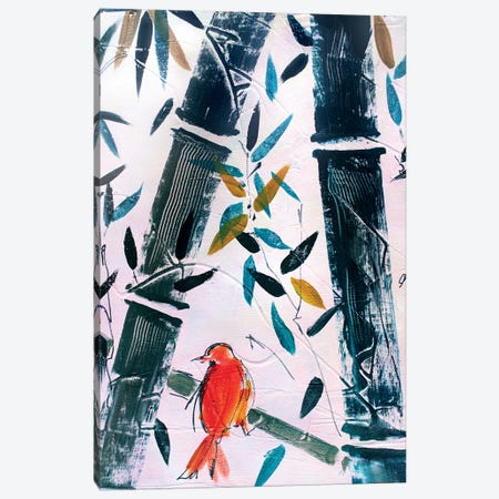 Red Bird II Canvas Print #MDP50} by Marina Del Pozo Canvas Art