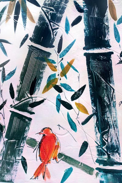 Chinese Décor: Red Bird II by Marina Del Pozo