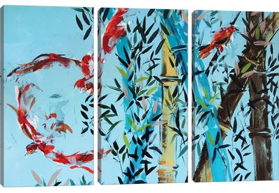Red Birds Canvas Art Print - Marina Del Pozo
