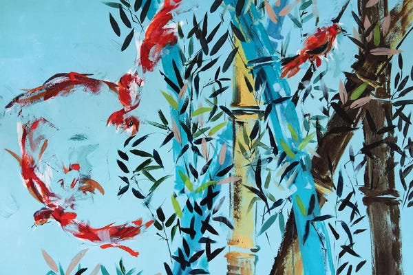 Land Of The Rising Sun: Red Birds by Marina Del Pozo