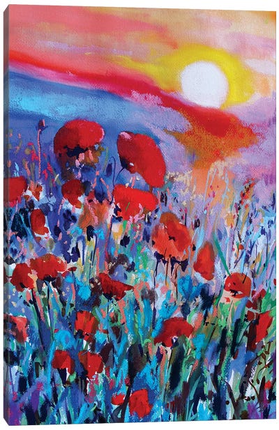 Red Flowers I Canvas Art Print - Marina Del Pozo