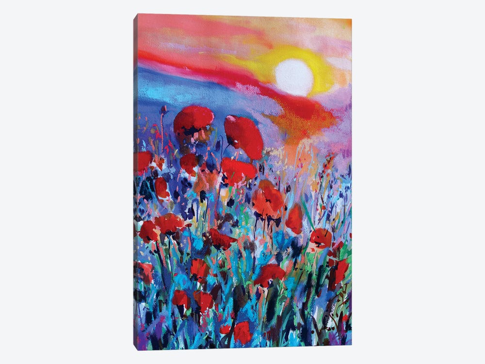 Red Flowers I by Marina Del Pozo 1-piece Canvas Art Print