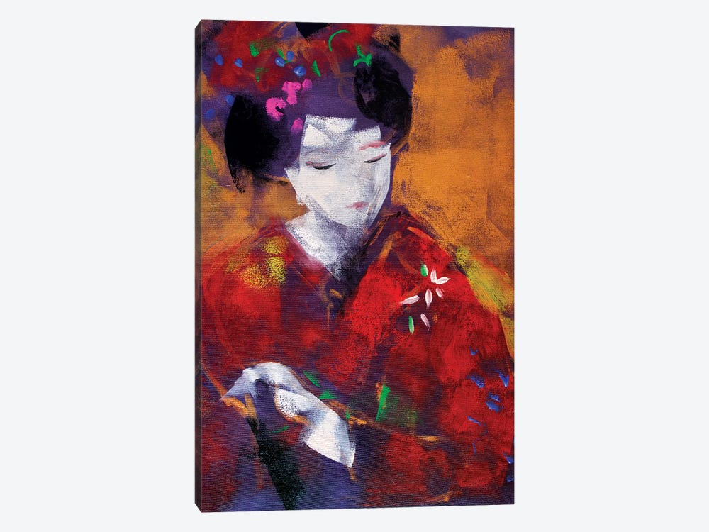 Red Geisha I by Marina Del Pozo 1-piece Canvas Artwork