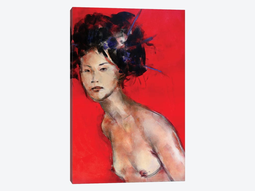 Red Geisha II by Marina Del Pozo 1-piece Canvas Art Print