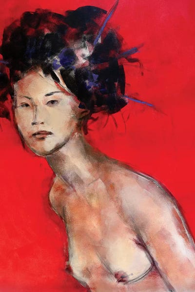 Japanese Culture: Red Geisha II by Marina Del Pozo