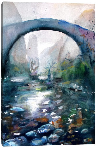 The Bridge III Canvas Art Print - Tea Garden