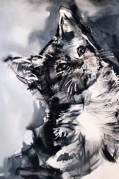 The Cat by Marina Del Pozo framed wall art