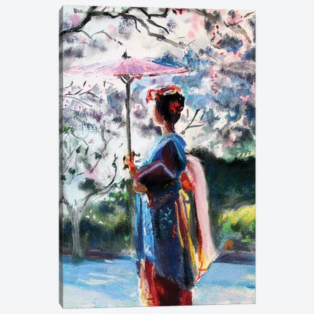 The Umbrella Canvas Print #MDP69} by Marina Del Pozo Art Print