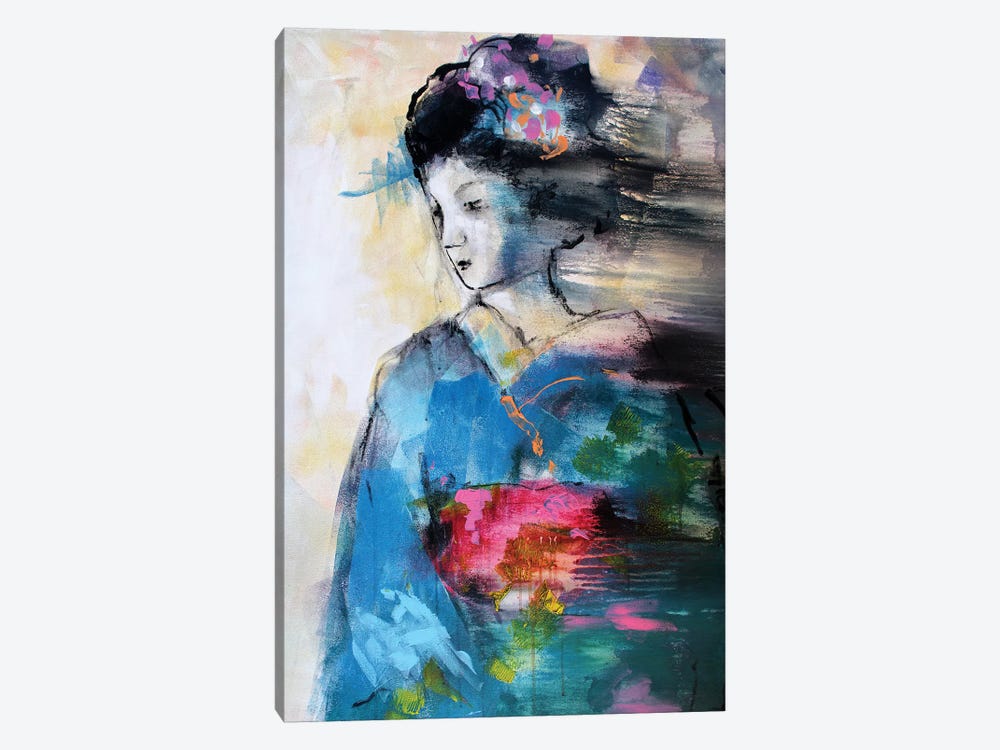 Blue Geisha by Marina Del Pozo 1-piece Canvas Art Print