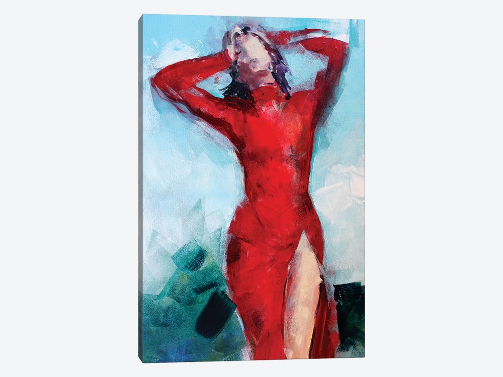 Woman In Red by Marina Del Pozo 1-piece Canvas Art