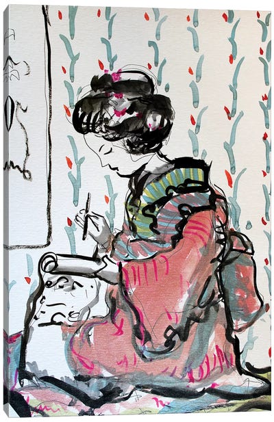Writing Canvas Art Print - Japanese Culture