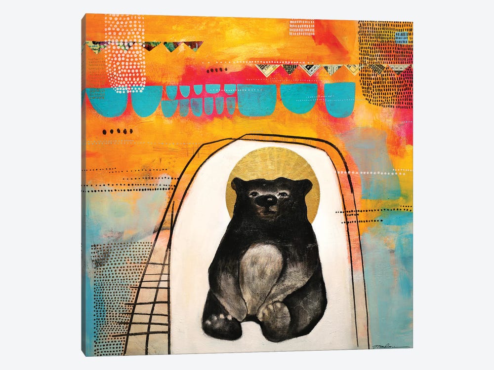 Bear Finds The Middle Way by Madara Mason 1-piece Canvas Art