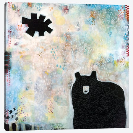 Bear Under A Black Sun Canvas Print #MDR12} by Madara Mason Canvas Artwork