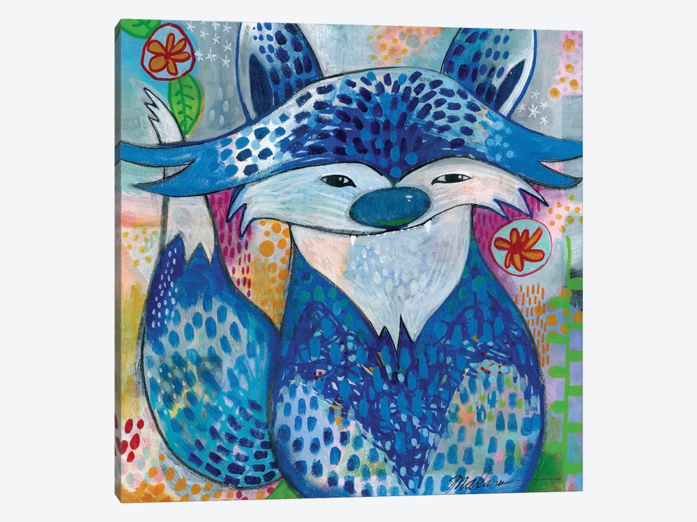 Blue Fox by Madara Mason 1-piece Canvas Art