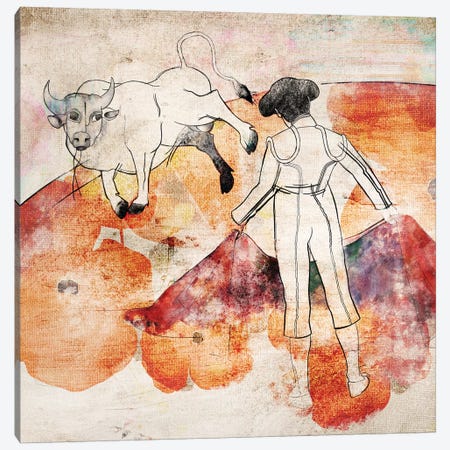 Bullfight Canvas Print #MDR18} by Madara Mason Canvas Artwork