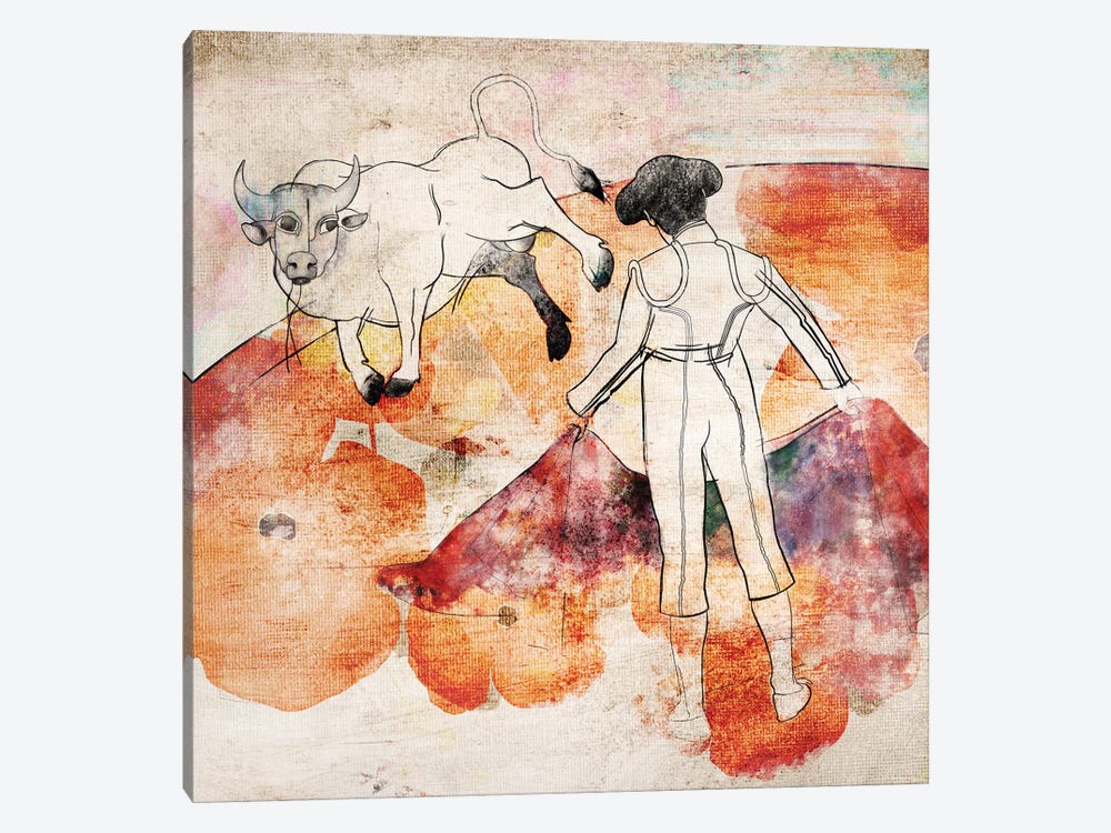 Bullfight by Madara Mason 1-piece Canvas Artwork
