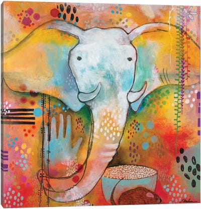 Ganesha Clears The Way Canvas Art Print - Madara Mason