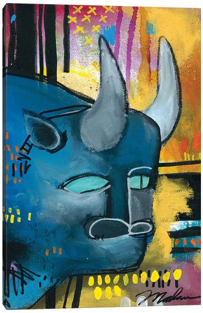 It's All Bull Canvas Art Print - Madara Mason