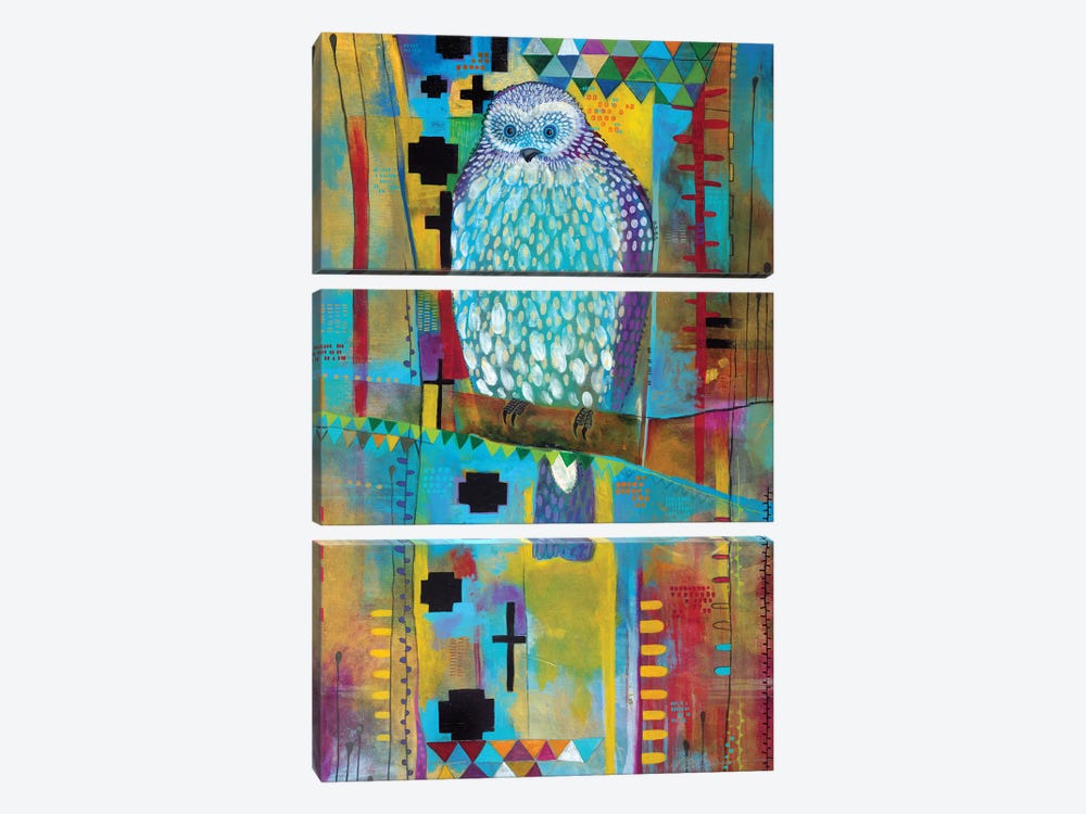Mantling Owl by Madara Mason 3-piece Canvas Art Print