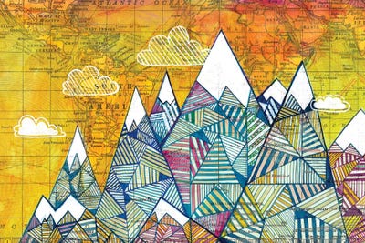 Maps And Mountains I by Madara Mason canvas print