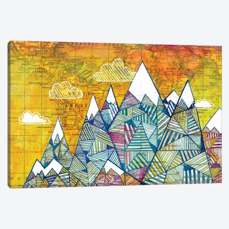 Maps And Mountains I Canvas Print #MDR36} by Madara Mason Art Print