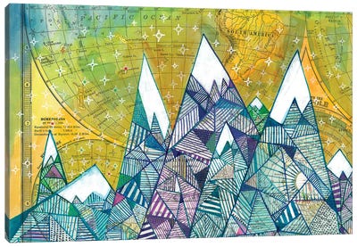 Maps And Mountains II Canvas Art Print - Madara Mason