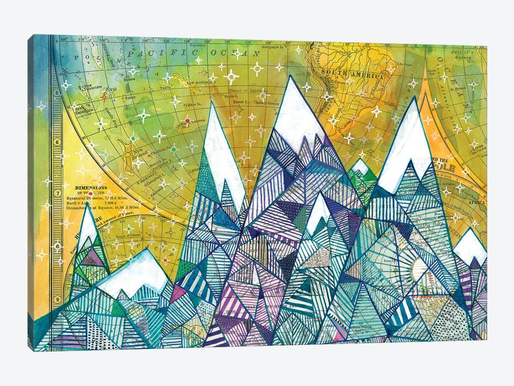 Maps And Mountains II by Madara Mason 1-piece Canvas Art Print