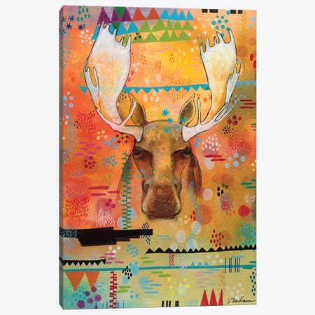 Moose At The Slough Canvas Print #MDR39} by Madara Mason Canvas Art