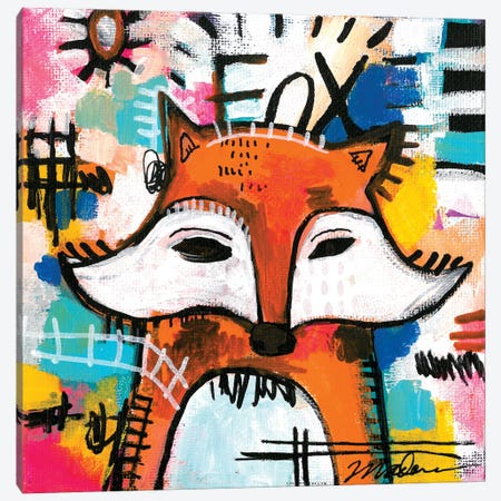 Alpha Fox Canvas Print #MDR3} by Madara Mason Canvas Art Print