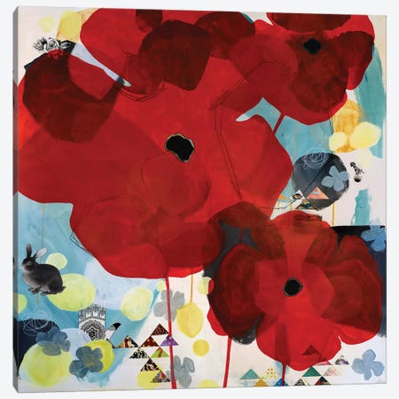 Red Poppy Canvas Print #MDR50} by Madara Mason Canvas Artwork
