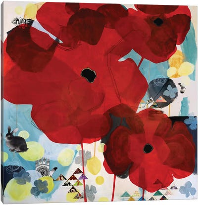 Red Poppy Canvas Art Print - Madara Mason