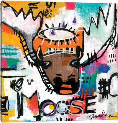Alpha Moose Canvas Art Print - Moose Art
