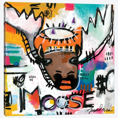 Alpha Moose Canvas Print #MDR5} by Madara Mason Canvas Artwork