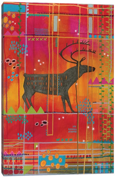 Summer Caribou Canvas Art Print
