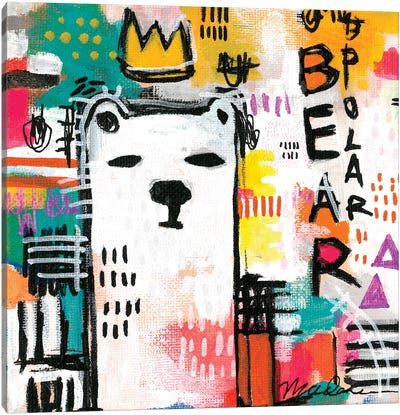 Alpha Polar Bear Canvas Art Print - Madara Mason