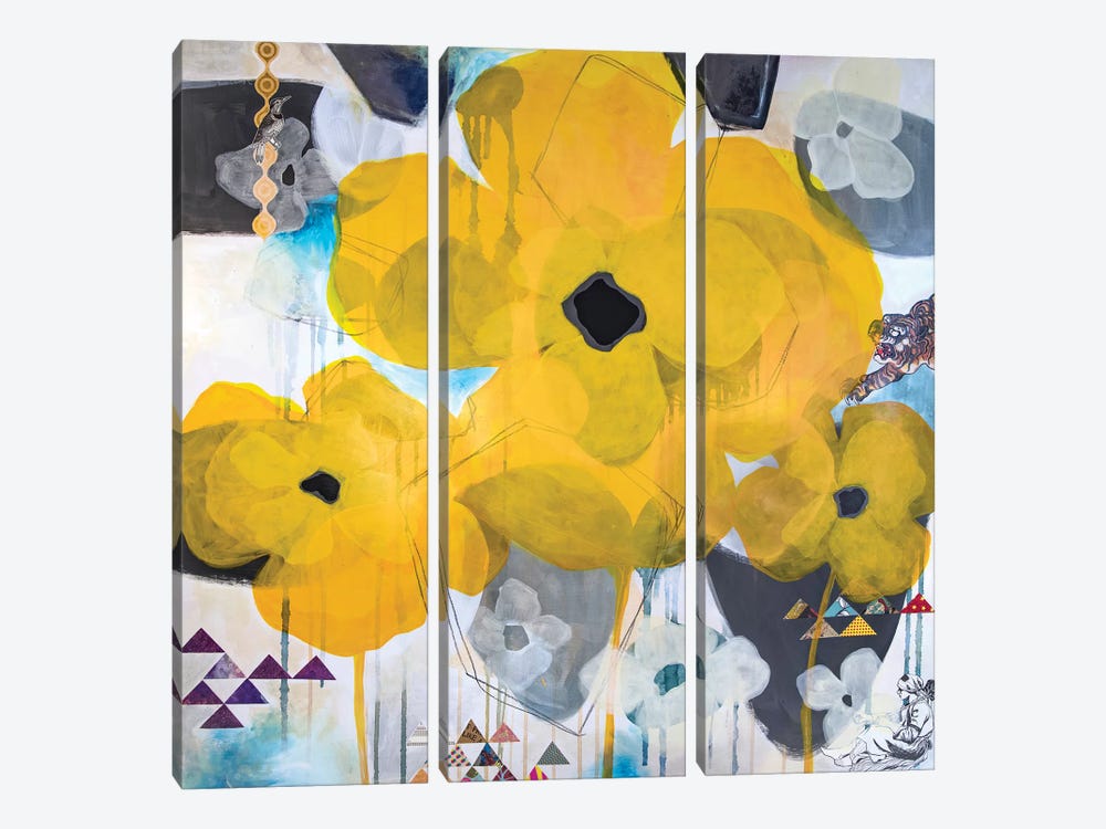 Yellow Poppies by Madara Mason 3-piece Art Print