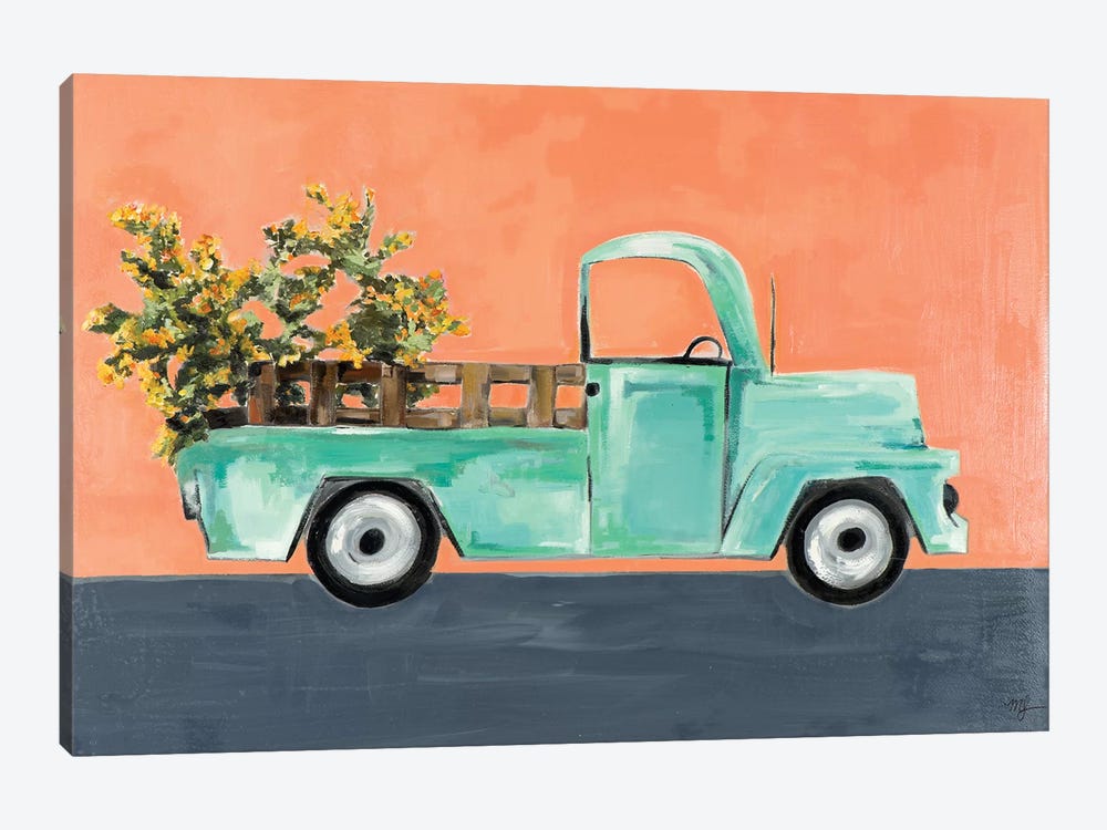 Kumquat Truck by Meredith Steele 1-piece Art Print
