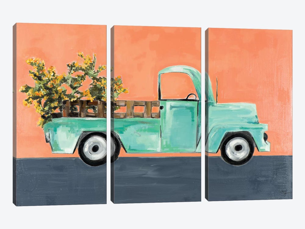 Kumquat Truck by Meredith Steele 3-piece Art Print
