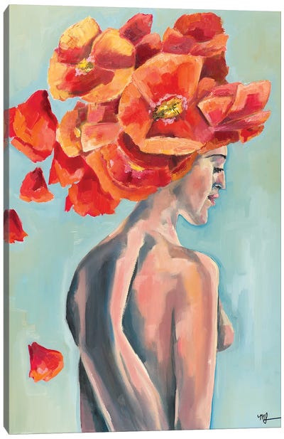 Nude Poppy Canvas Art Print - Meredith Steele