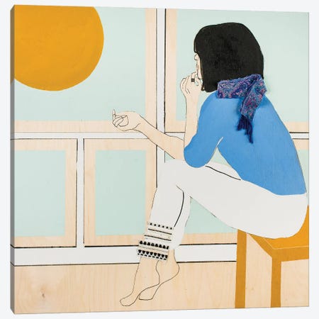 Window Woman II Canvas Print #MDS48} by Meredith Steele Canvas Artwork