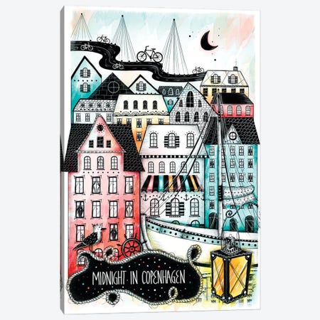 Midnight In Copenhagen Canvas Print #MDT18} by Madalina Tantareanu Canvas Artwork