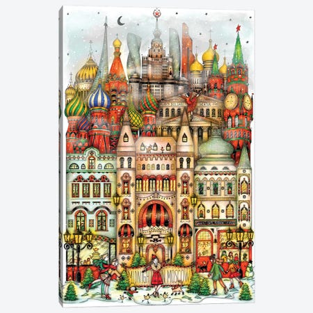 Midnight In Moscow Canvas Print #MDT25} by Madalina Tantareanu Canvas Wall Art