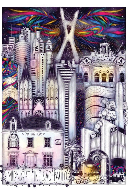 Midnight In Sao Paulo by Madalina Tantareanu wall art