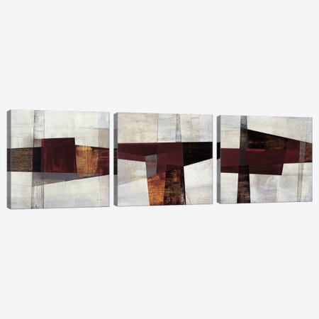Longcut Triptych Canvas Print Set #MDU3HSET001} by Matias Duarte Canvas Wall Art