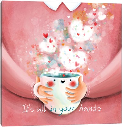 In Your Hands Canvas Art Print - Ania Maria Draws
