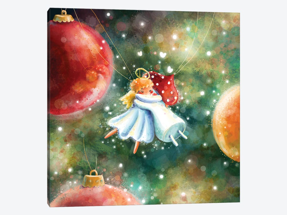 Christmas Hug by Ania Maria Draws 1-piece Canvas Print
