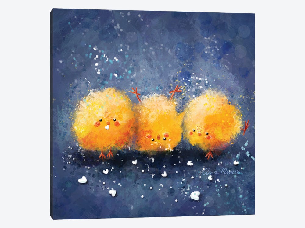 Funny Chicks by Ania Maria Draws 1-piece Art Print