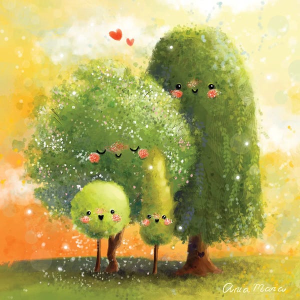 Adorable Anthropomorphism: Family Picture by Ania Maria Draws