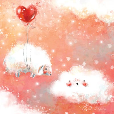 Do Sheeps Dream To Fly by Ania Maria Draws framed wall art