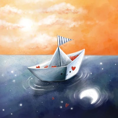 Through The Day And Night by Ania Maria Draws canvas print